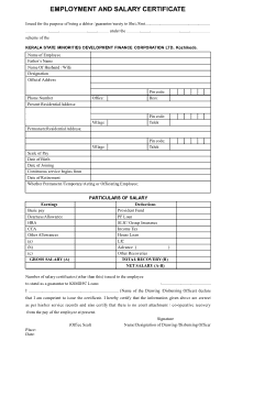 Employment ans Salary Certificate Free Template | Free PDF Download