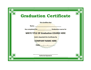 Free Graduate Certificate Template