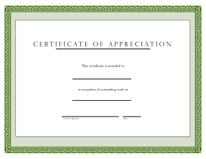 Free Printable Appreciation Award Certificate Free Template | Free PDF ...