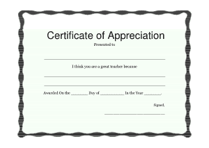 Sample Appreciation Award Certificate Free Template | Free PDF Download