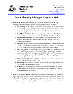 Event Planning and Budget Proposal Free Template