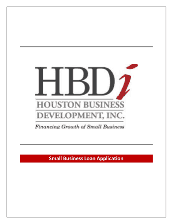 Small Business Loan Application Free Template