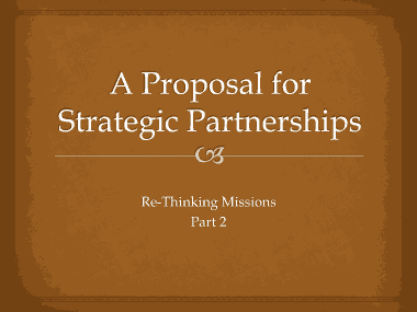 Strategic Partnership Proposal Free Template