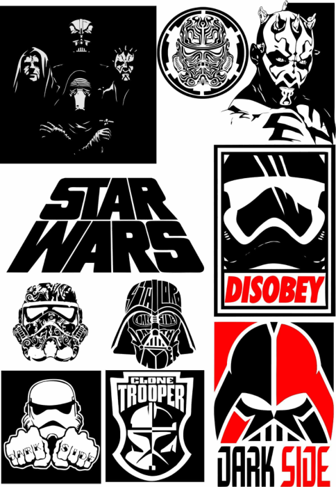 Free Download Vectors, Star Wars Silhouette Vector Pack Free Laser Cut Vector