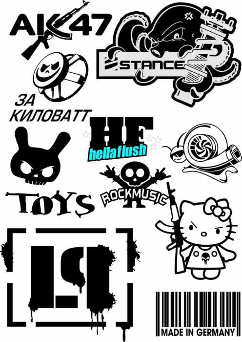 Free Download Vectors, Vector Car Stickers Free Laser Cut Vector