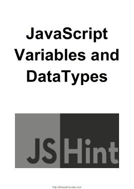 JavaScript Variables and Datatypes Notes Book