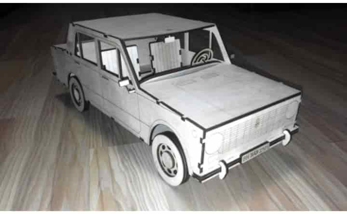 Free Download Vectors, Car Vaz 2101 Free Laser Cut Vector