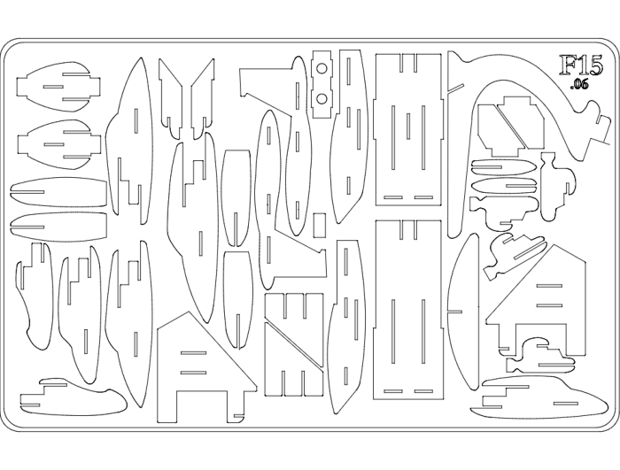 Free Download Vectors, F15 Puzzles Laser Cut DXF File