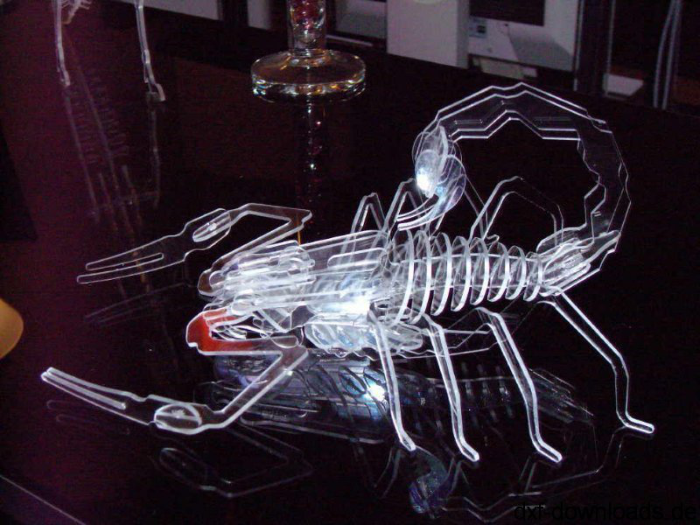Free Download Vectors, Scorpion 3D Puzzle Laser Cut DXF File