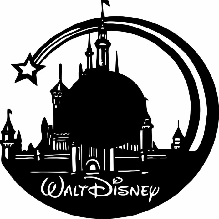 Free Download Vectors, Walt Disney Vinyl Wall Clock Free Laser Cut Vector