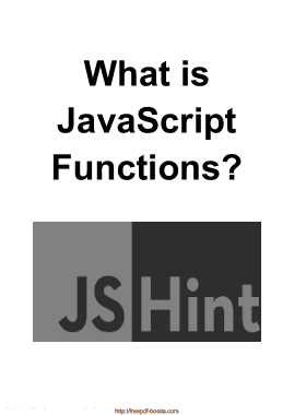 What Is JavaScript Functions Notes Book