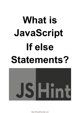 What Is JavaScript If Else Statements Notes Book
