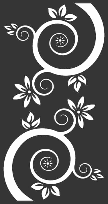 Free Download Vectors, Vector Flowers And Swirls Black Free Laser Cut Vector