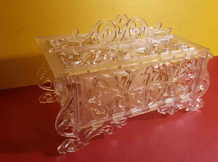 Free Download Vectors, Clear Acrylic Storage Box Free Laser Cut Vector