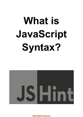 What Is JavaScript Syntax Notes Book