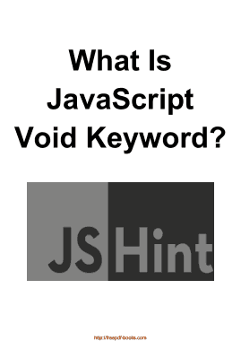 What Is JavaScript Void Keyword Notes Book